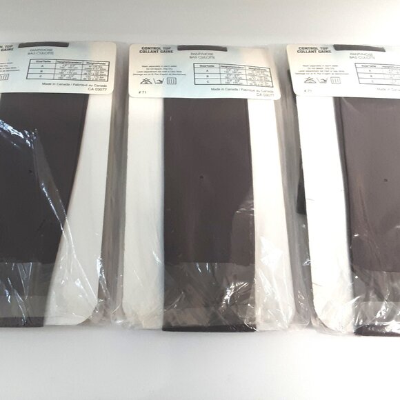 Vintage NOS Deadstock Sapphire Control Top Pantyhose NOS bundle of 3 Grey - Picture 2 of 4